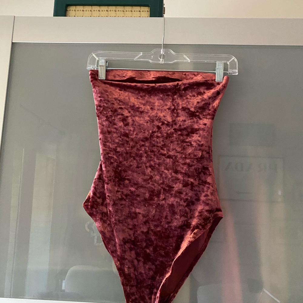 Urban Outfitters velvet bodysuit